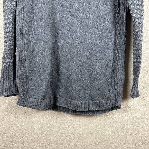 Eddie Bauer Gray Knit Long Sleeve Adjustable Cowl Neck Sweater Size XLarge - Picture 6 of 11